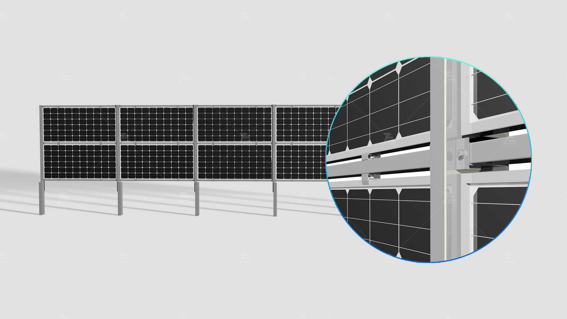 Vertical solar panel mount